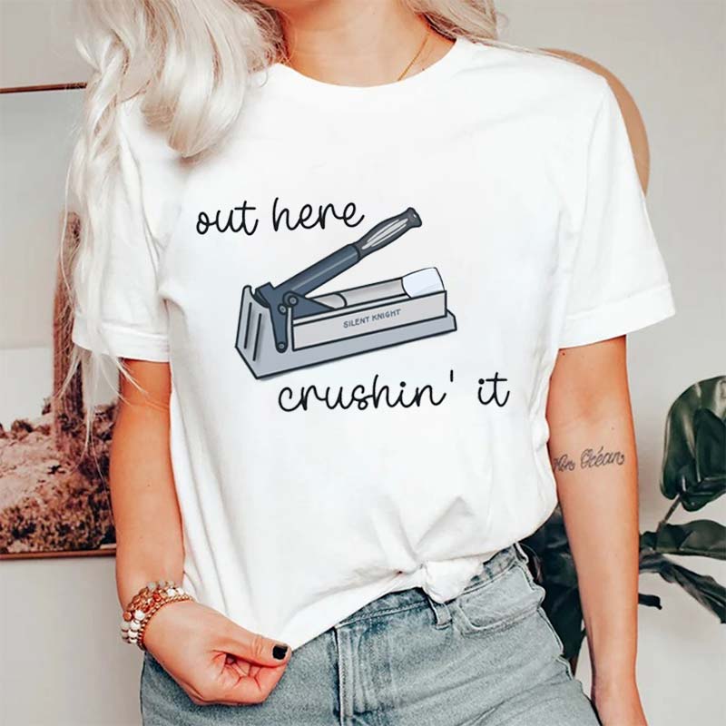 Out Here Crushing It Silent Knight Nurse T-Shirt
