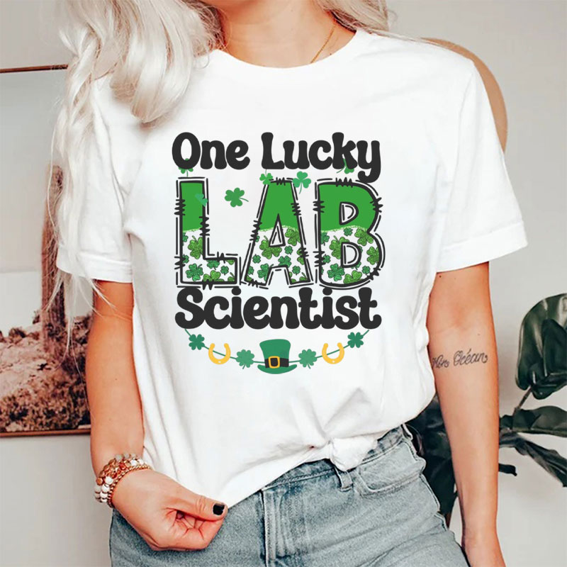 One Lucky Lab Scientist Nurse T-Shirt