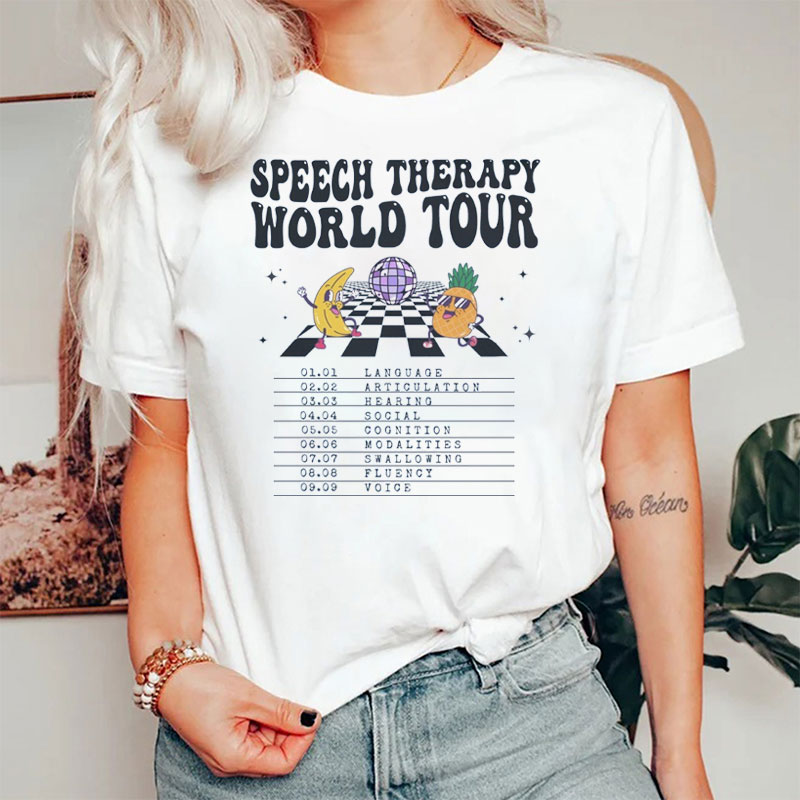 Speech Therapy World Tour Nurse T-Shirt