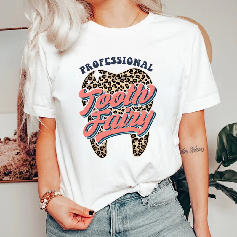 Leopard Professional Tooth Fairy Nurse T-Shirt