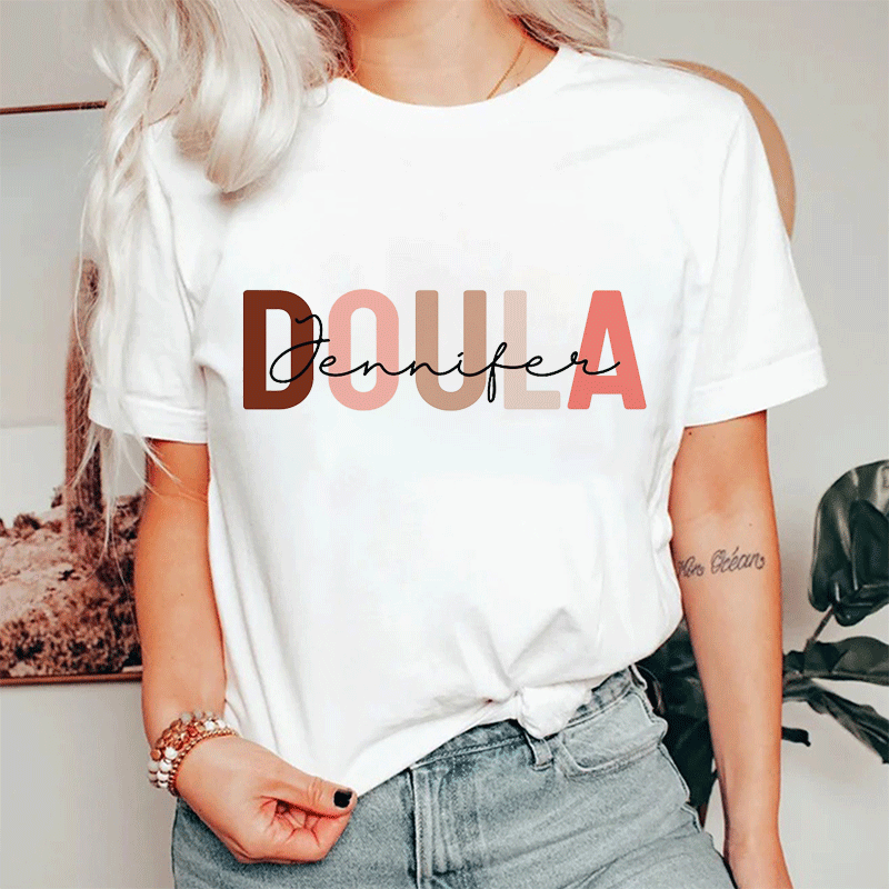 Personalized Doula Nurse T-shirt
