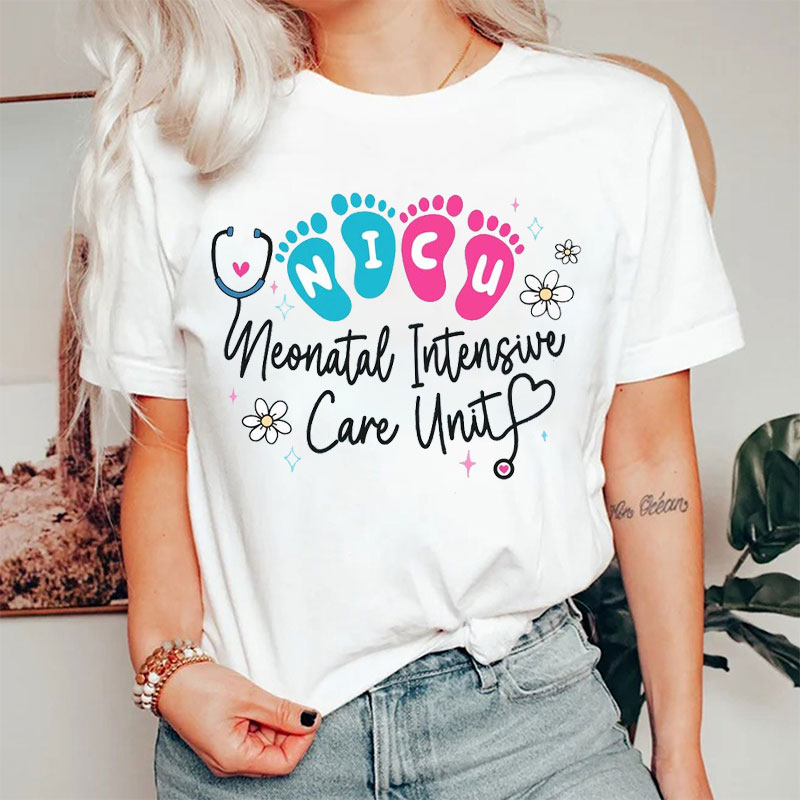 Retro Daisy Neonatal Care Nurse T-Shirt