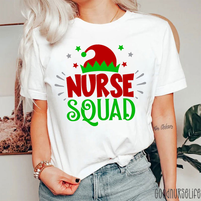 Elf Nurse Squad Nurse T-shirt