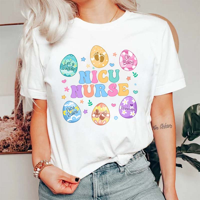 Neonatal Intensive Care Easter Nurse T-Shirt