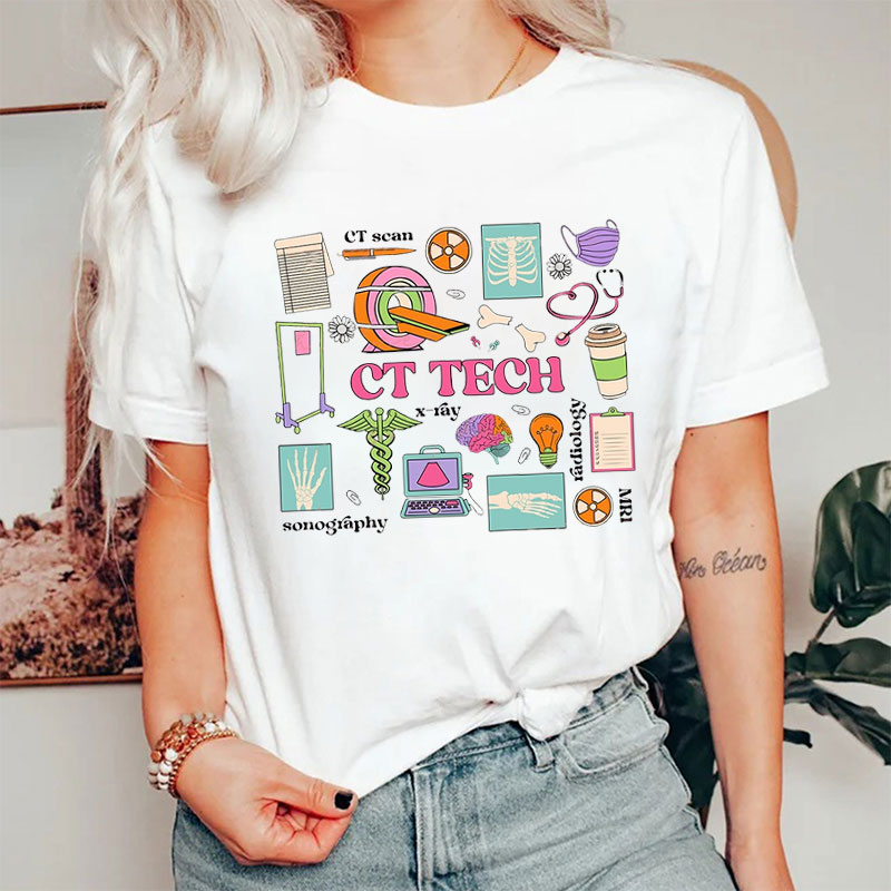 Radiology Ct Tech X-ray Sonography Nurse T-Shirt