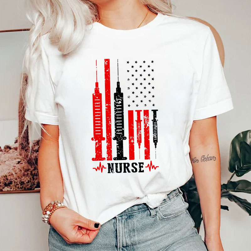 American Flag Nurse T-Shirt