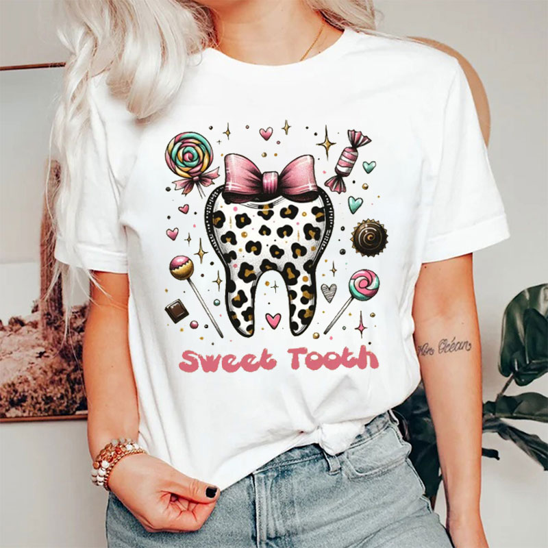 Leopard Printed Sweet Tooth T-shirt