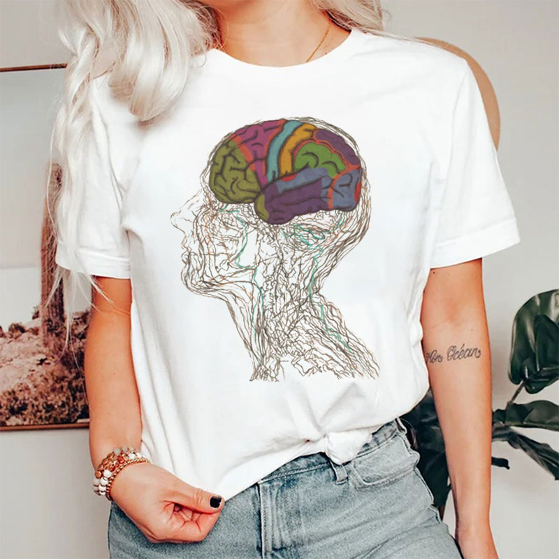 Colourful Brain Nurse T-shirt