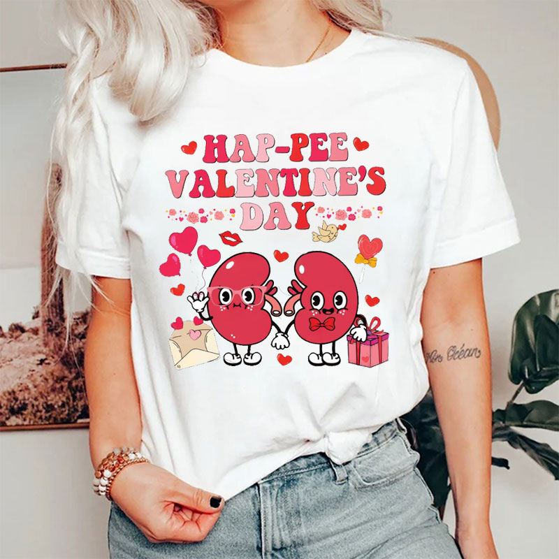 Retro Groovy Happee Valentine’s Day Nurse T-shirt