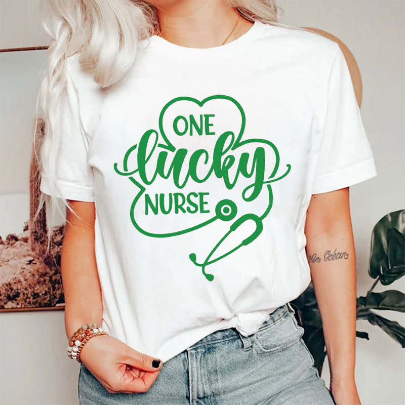 Saint Patrick's Day One Lucky Nurse T-Shirt