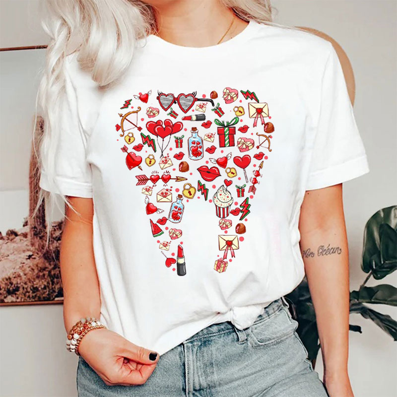 Dentist Valentine Nurse T-shirt