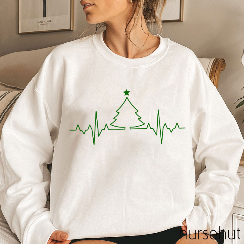 ECG Christmas Tree Nurse Sweatshirt