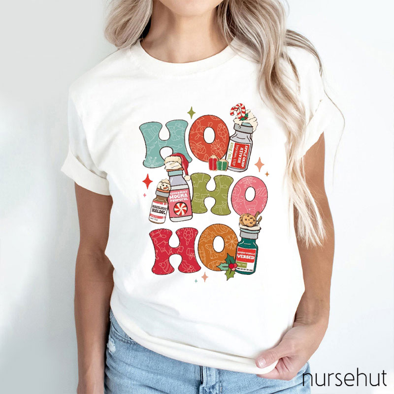 Ho Ho Ho Christmas Nurse T-Shirt