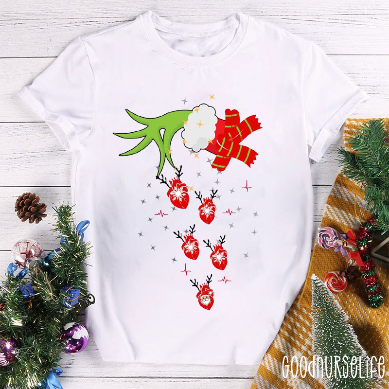 Santa Steal Your Heart Christmas Nurse T-shirt