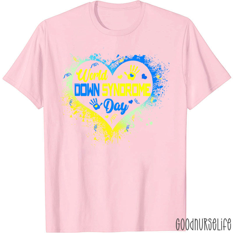 Heart Down Syndrome Day Nurse T-Shirt