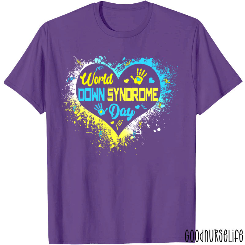 Heart Down Syndrome Day Nurse T-Shirt