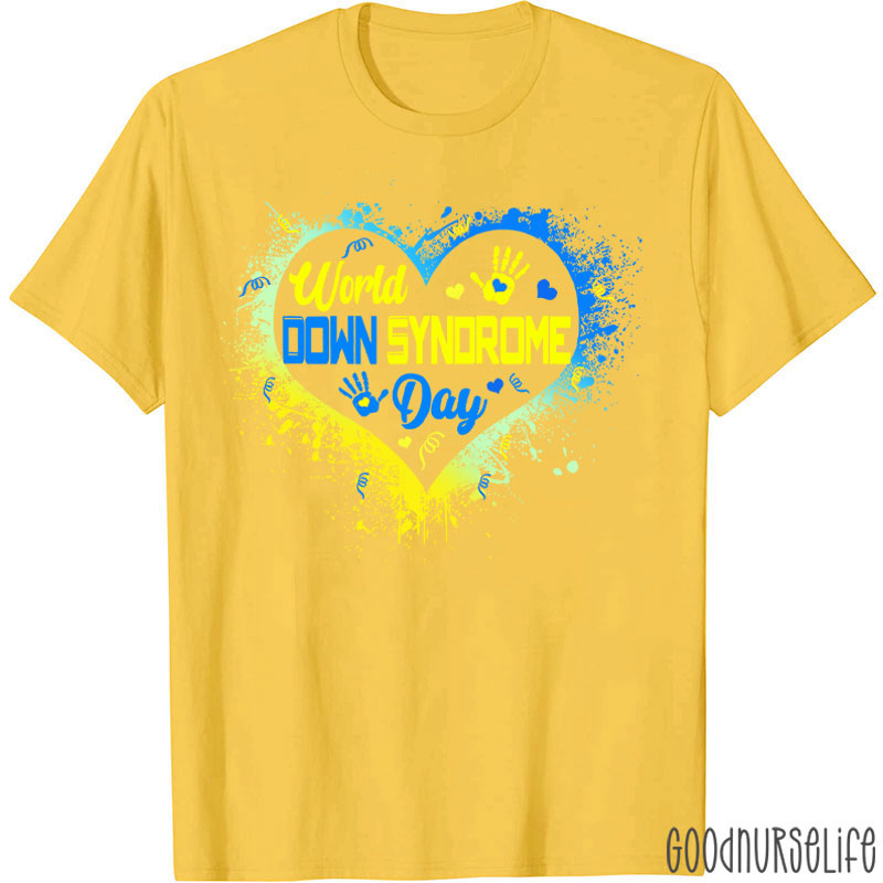 Heart Down Syndrome Day Nurse T-Shirt