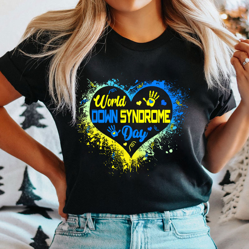 Heart Down Syndrome Day Nurse T-Shirt