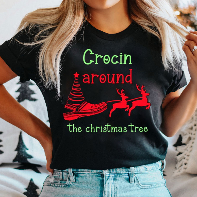 Crocin Around The Christmas Tree Nurse T-shirt