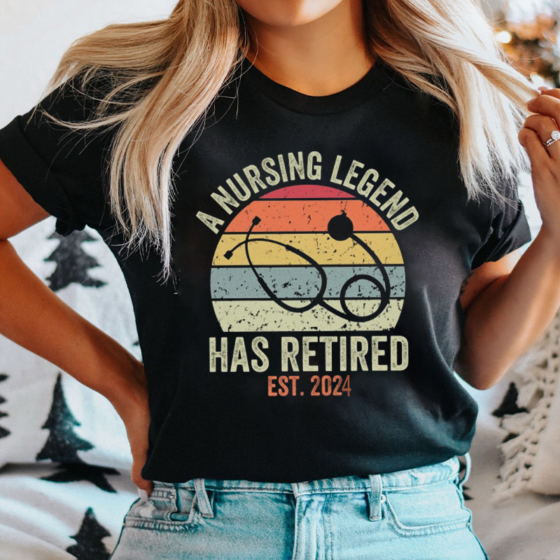 Personalized A Nursing Legend Has Retired Nurse T-Shirt