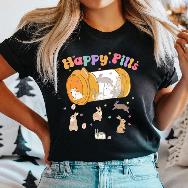 Bunny Happy Pills Nurse T-Shirt