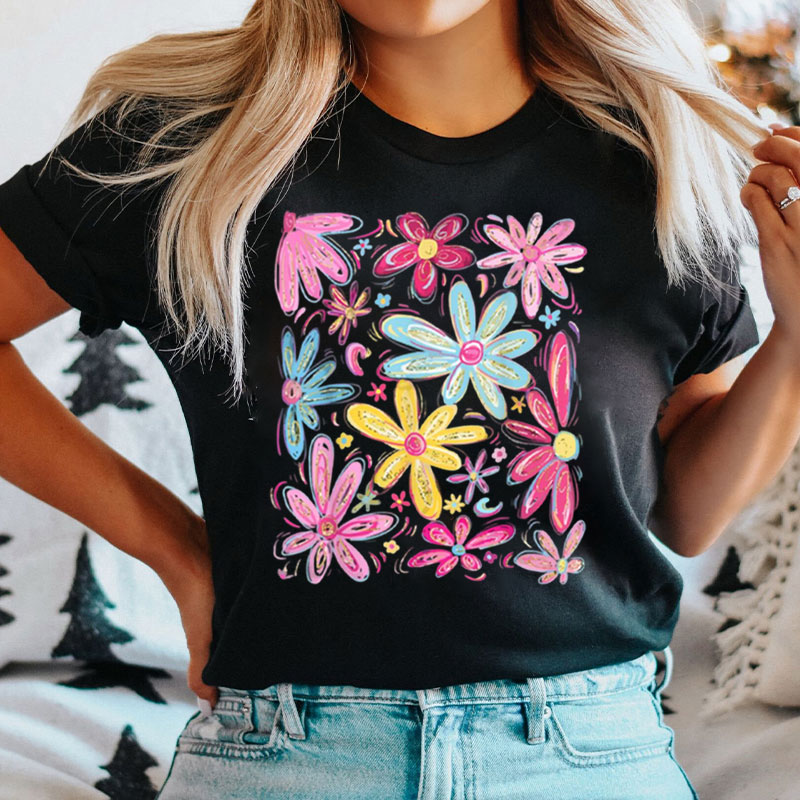 Mental Health Month Kindness Flower Nurse T-Shirt