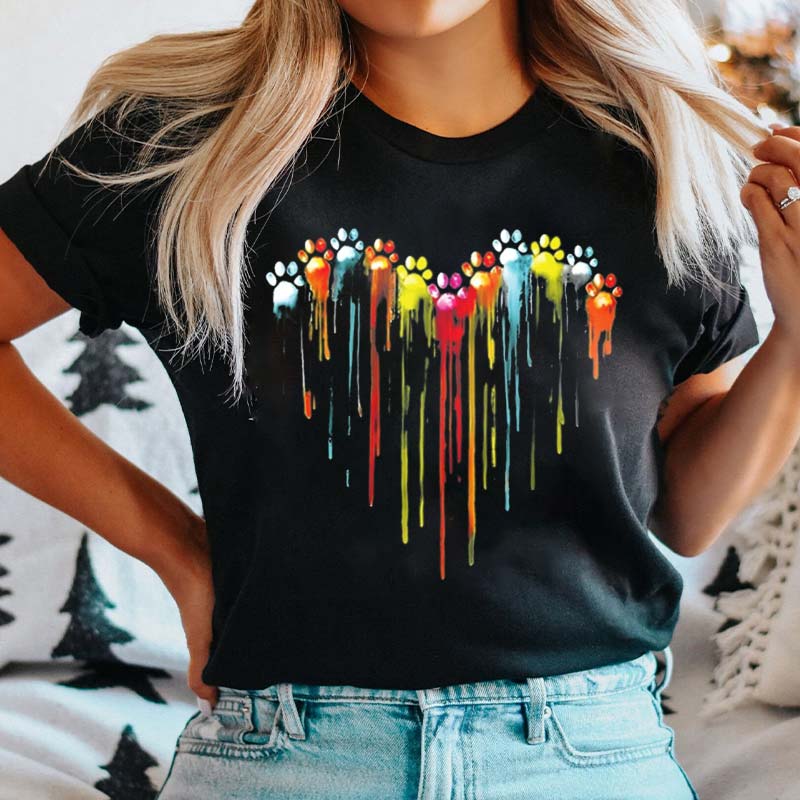 Dog Paws Heart Nurse T-Shirt