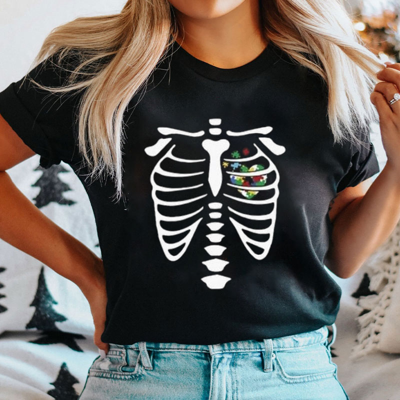 Color Puzzle Heart Nurse T-Shirt
