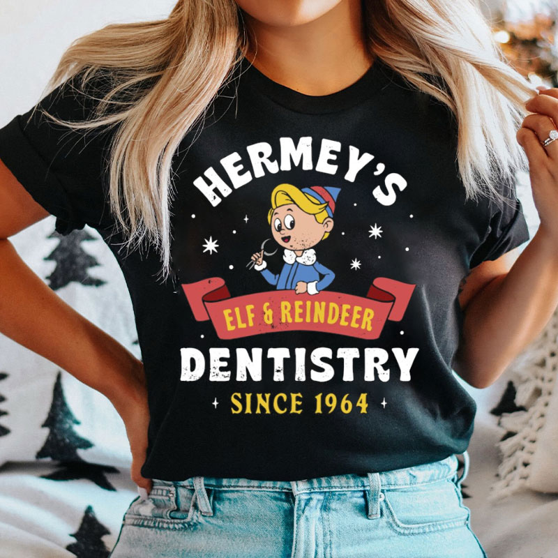 Hermey's Elf And Reindeer Dentistry Nurse T-shirt