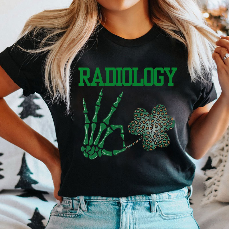 Radiology Phalanges And Clover Nurse T-Shirt