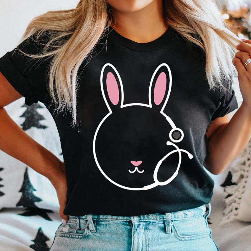 Rabbit Stethoscope Nurse T-Shirt