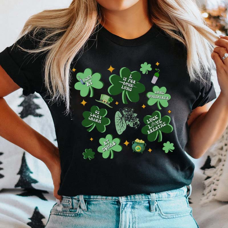 L Is For Lucky And Lung Nurse T-Shirt
