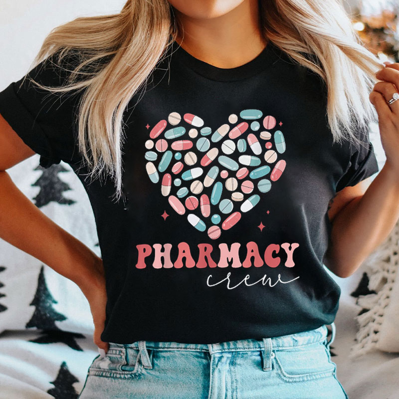 Love Heart Pharmacy Crew Nurse T-shirt