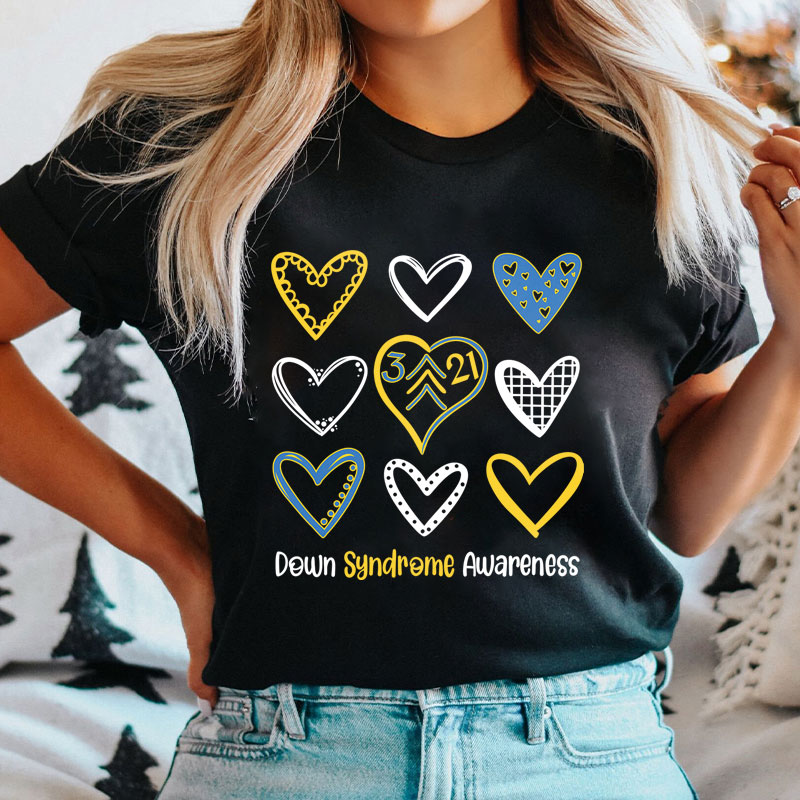 Down Syndrome Awareness Heart Nurse T-Shirt