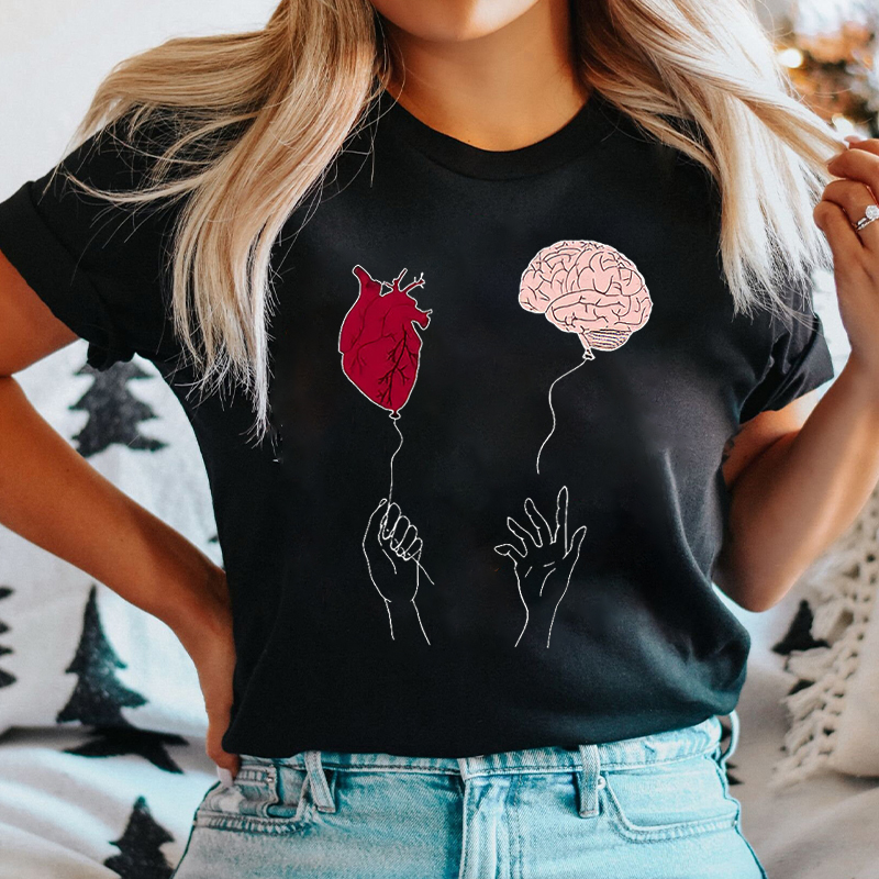 Anatomy Heart And Brain Nurse T-Shirt