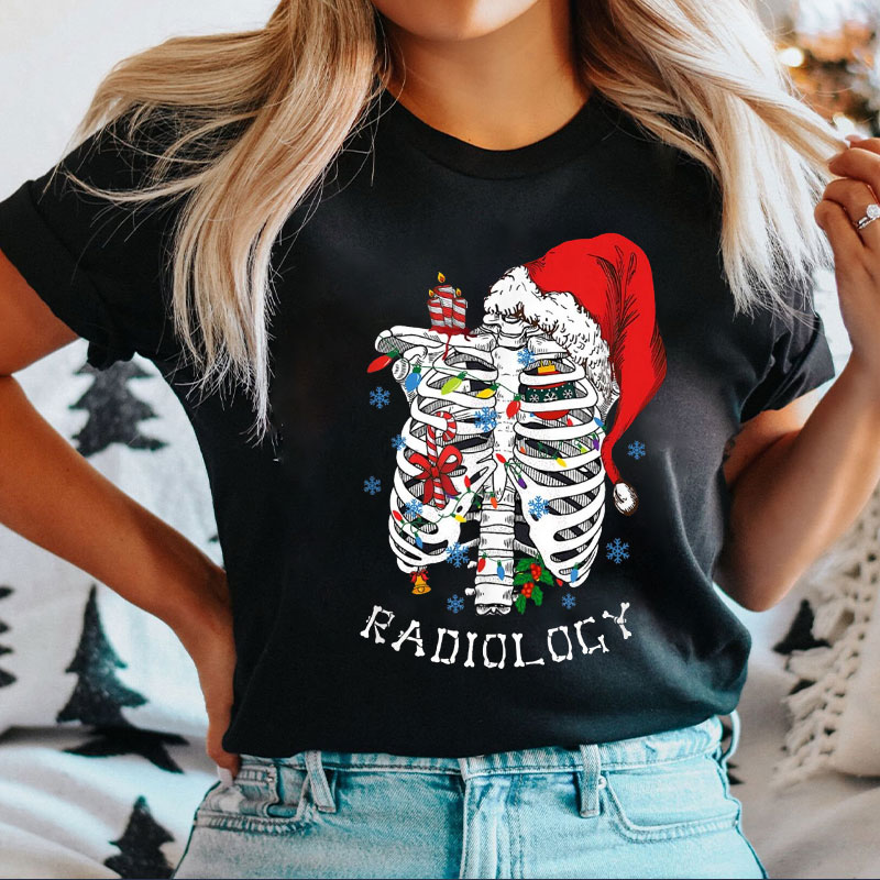 Radiology Christmas Nurse T-shirt