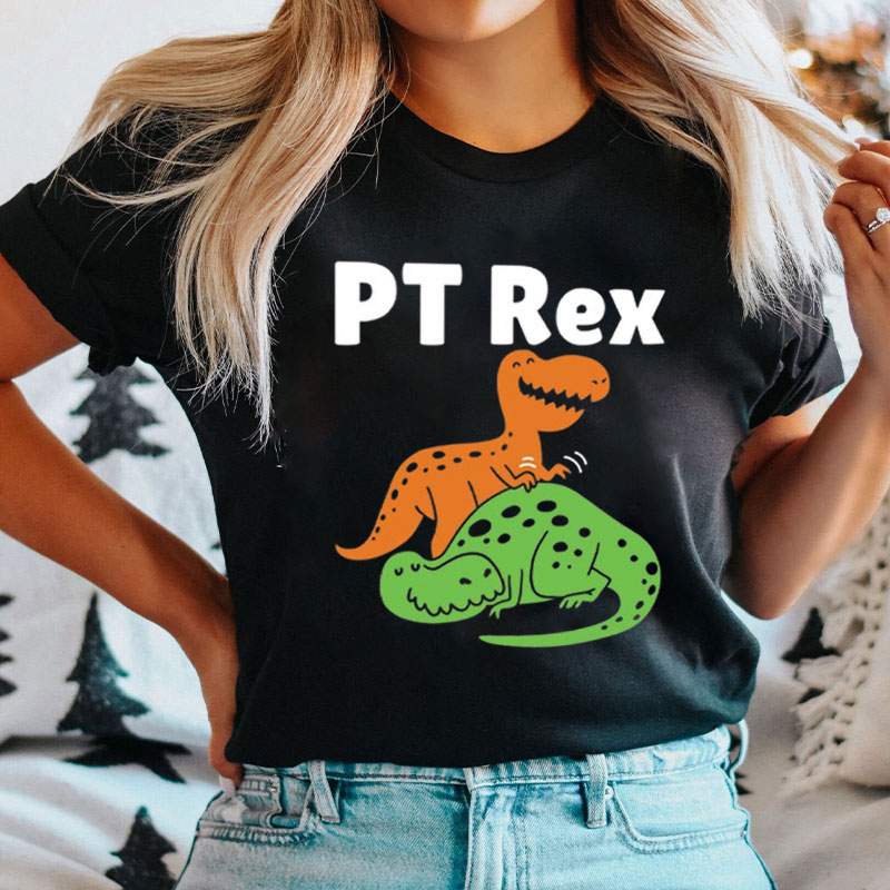 PT Rex Physical Therapy Dinosaur Nurse T-Shirt