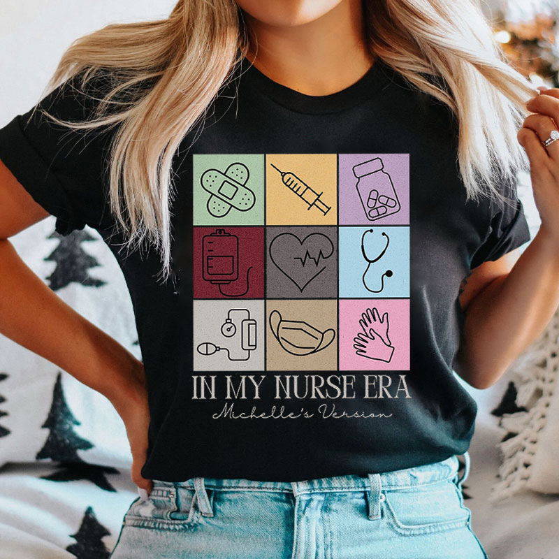 Personalized In My Nurse Era Retro Design Nurse T-shirt