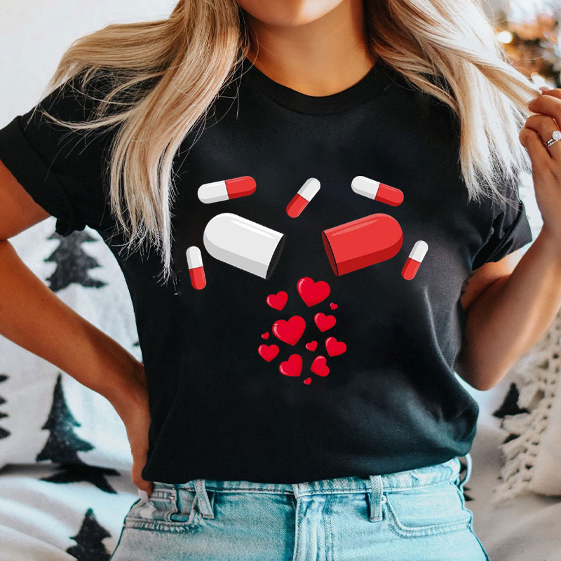 Valentine Pharmacist Medicine Nurse T-Shirt
