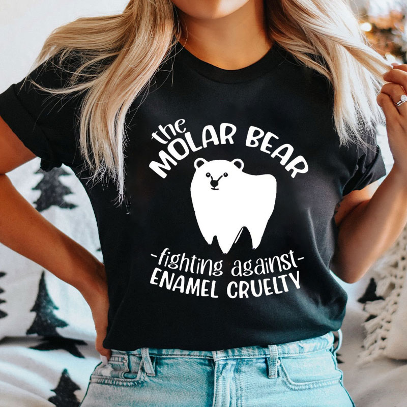 The Molar Bear Fighting Against Enamel Cruelty Nurse T-shirt