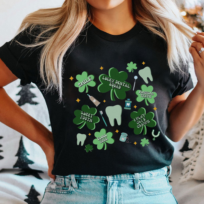 Saint Patrick's Day Lucky Dental Squad T-Shirt