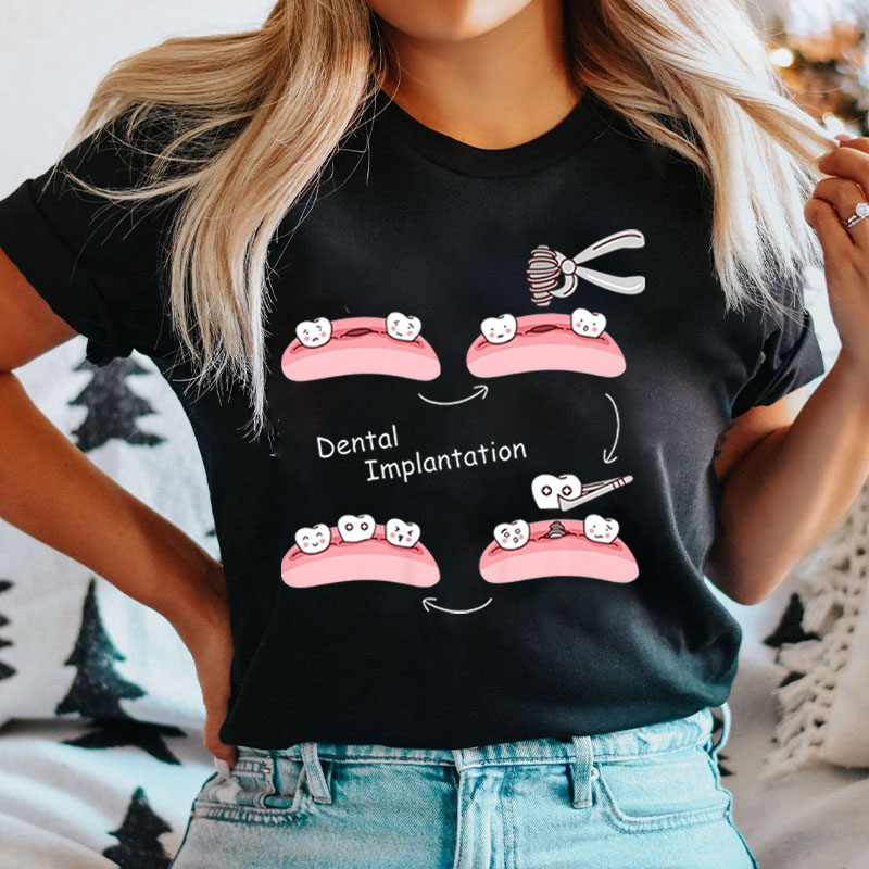 Periodontist Dentist Tooth Dental Implantation T-Shirt