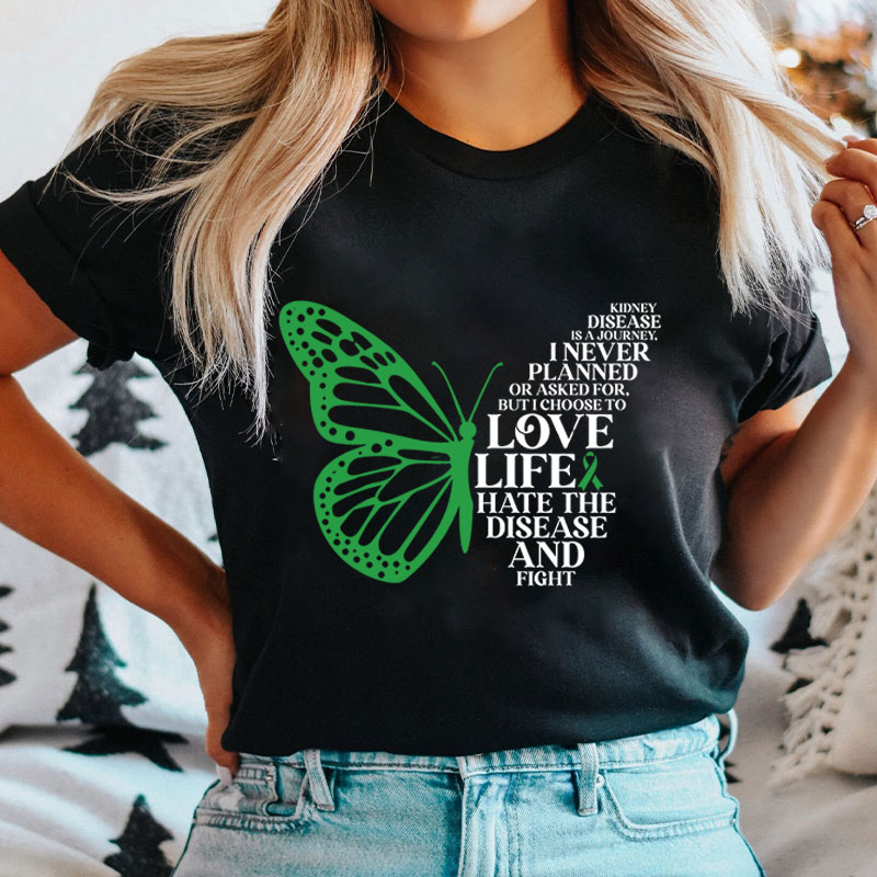 Kidney Disease Is A Journey Nurse T-Shirt