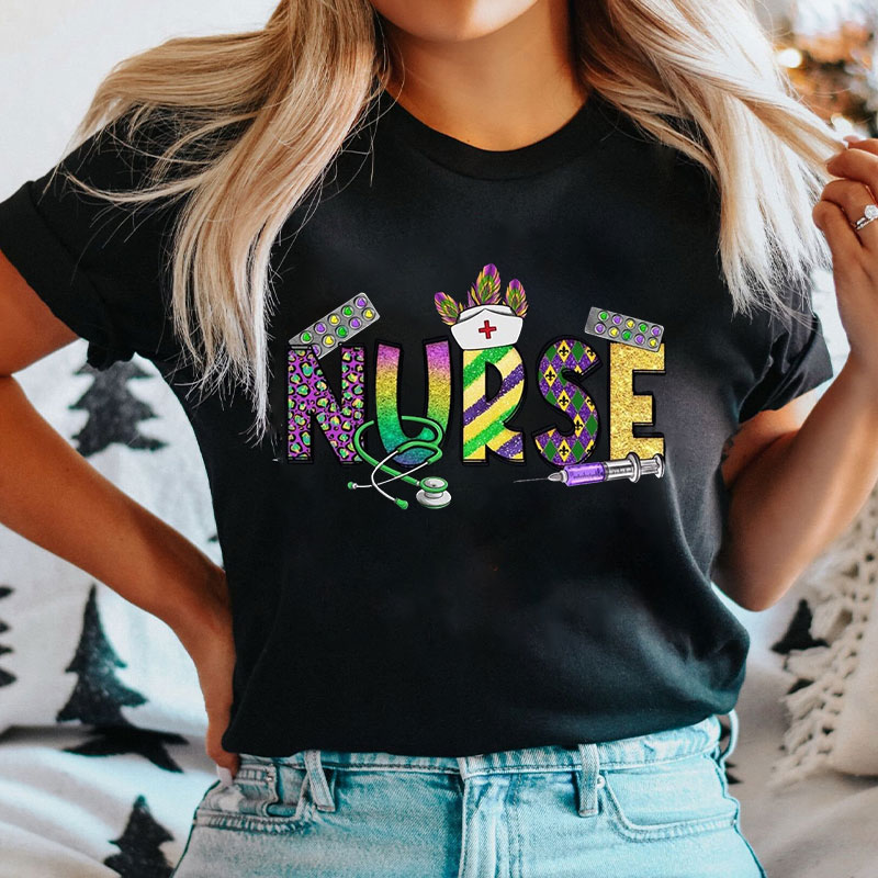 Stethoscope Feather Nurse Cap Nurse T-Shirt