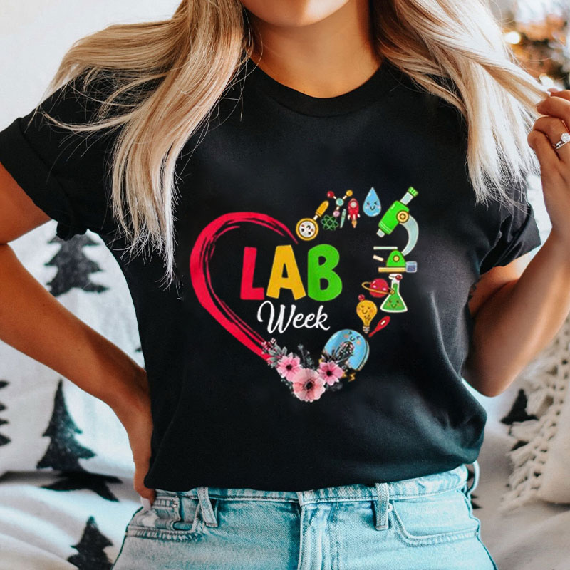 Lab Week Laboratory Tech Heart Nurse T-Shirt