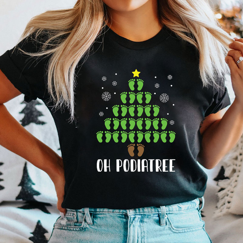 Oh Podiatree Christmas Nurse T-shirt