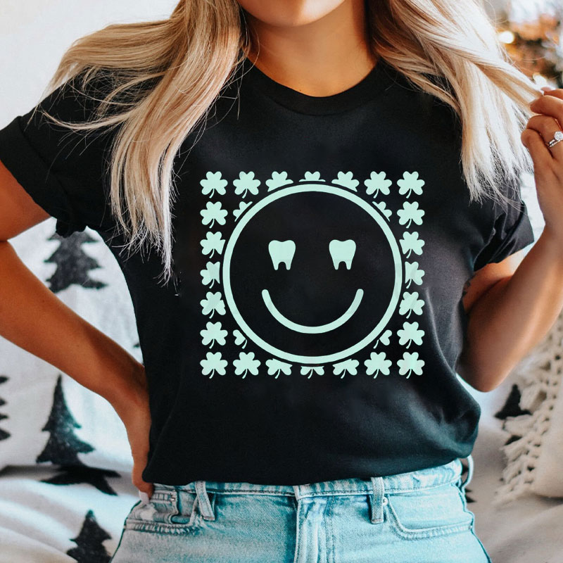 Saint Patrick's Day Clover Dental T-Shirt