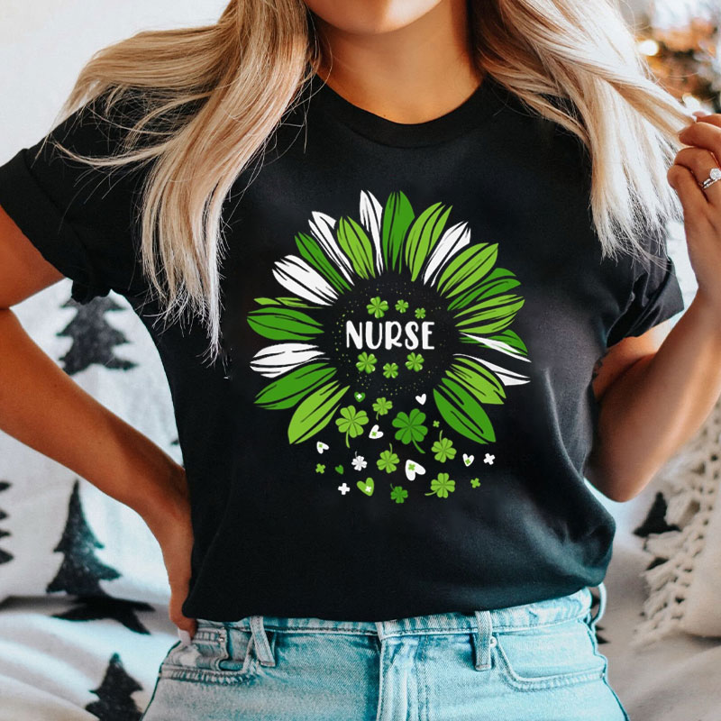 Sunflower Clover Nurse T-Shirt
