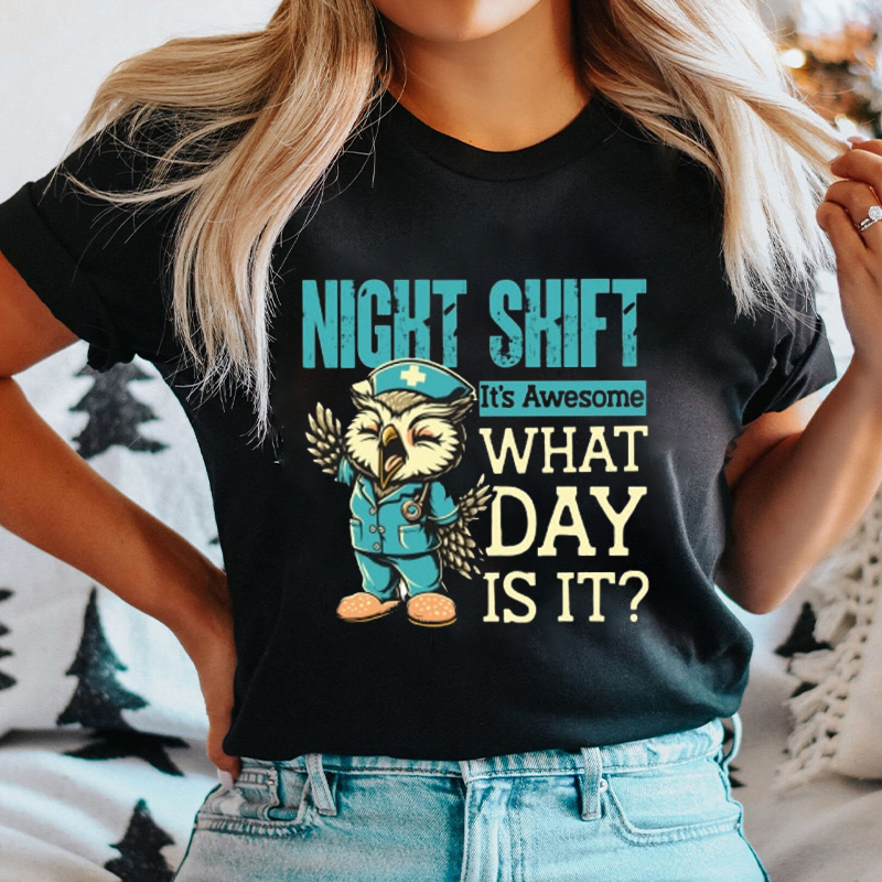 Night Shift It's Awesome Nurse T-Shirt