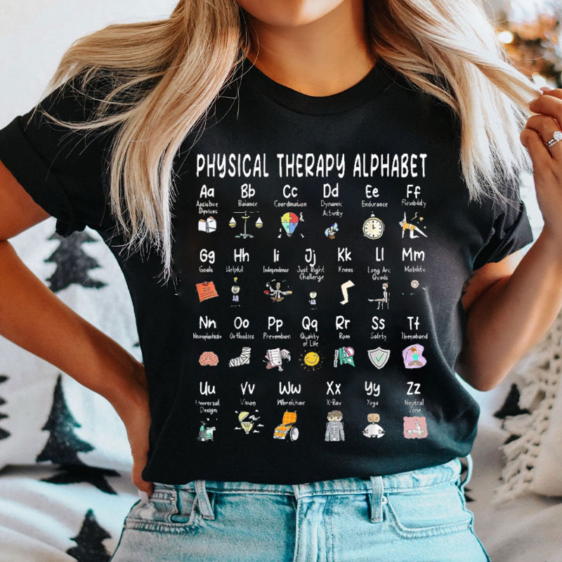 Physical Therapy Alphabet Nurse T-shirt